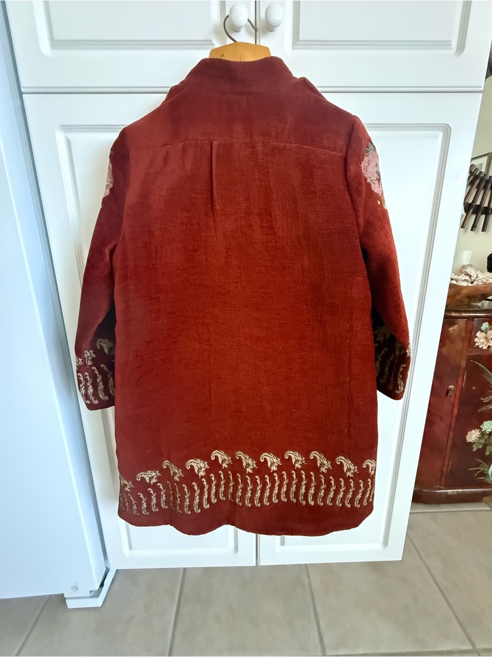 Soft Surroundings Embroidered Floral Coat - Picture 2 of 15
